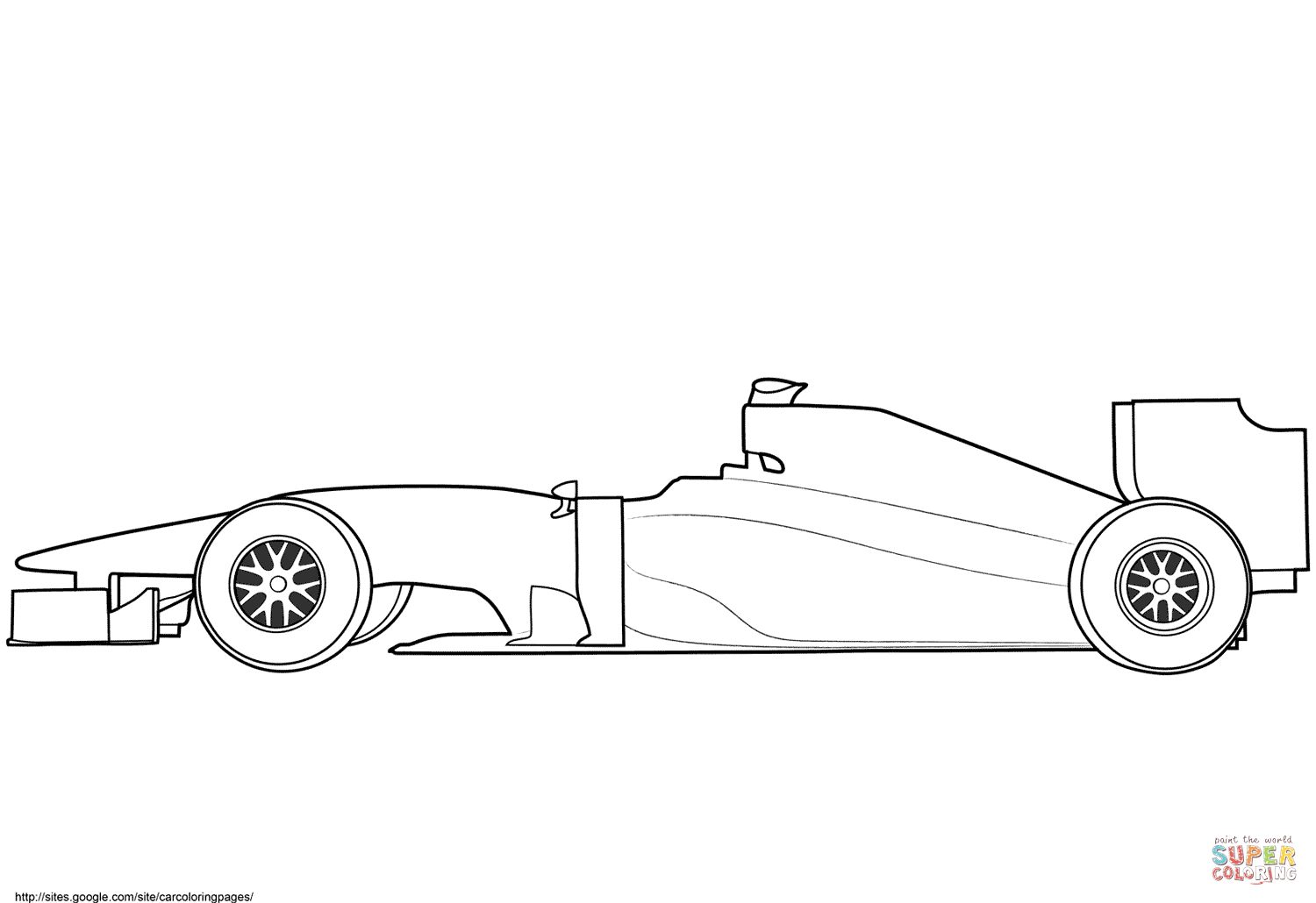 Çocuklar İçin F1 Boyama Sayfaları 
