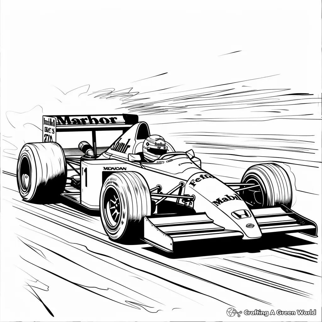 Çocuklar İçin F1 Boyama Sayfaları 