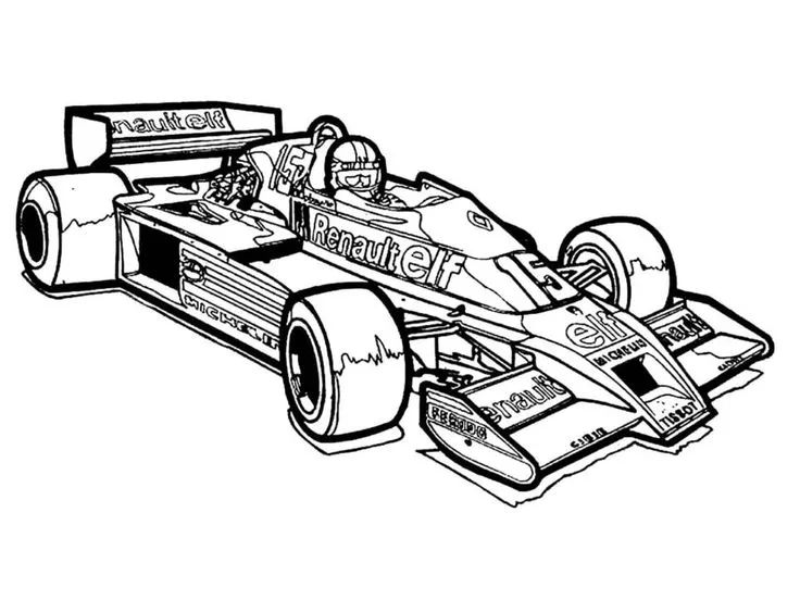 Çocuklar İçin F1 Boyama Sayfaları 