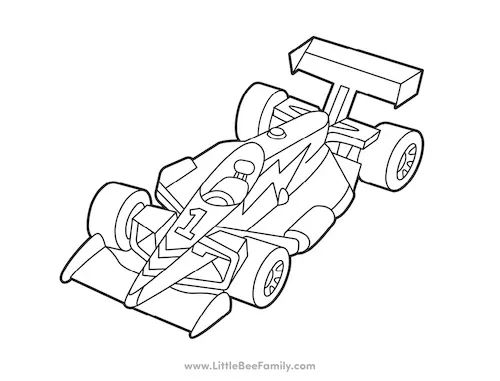 Çocuklar İçin F1 Boyama Sayfaları 
