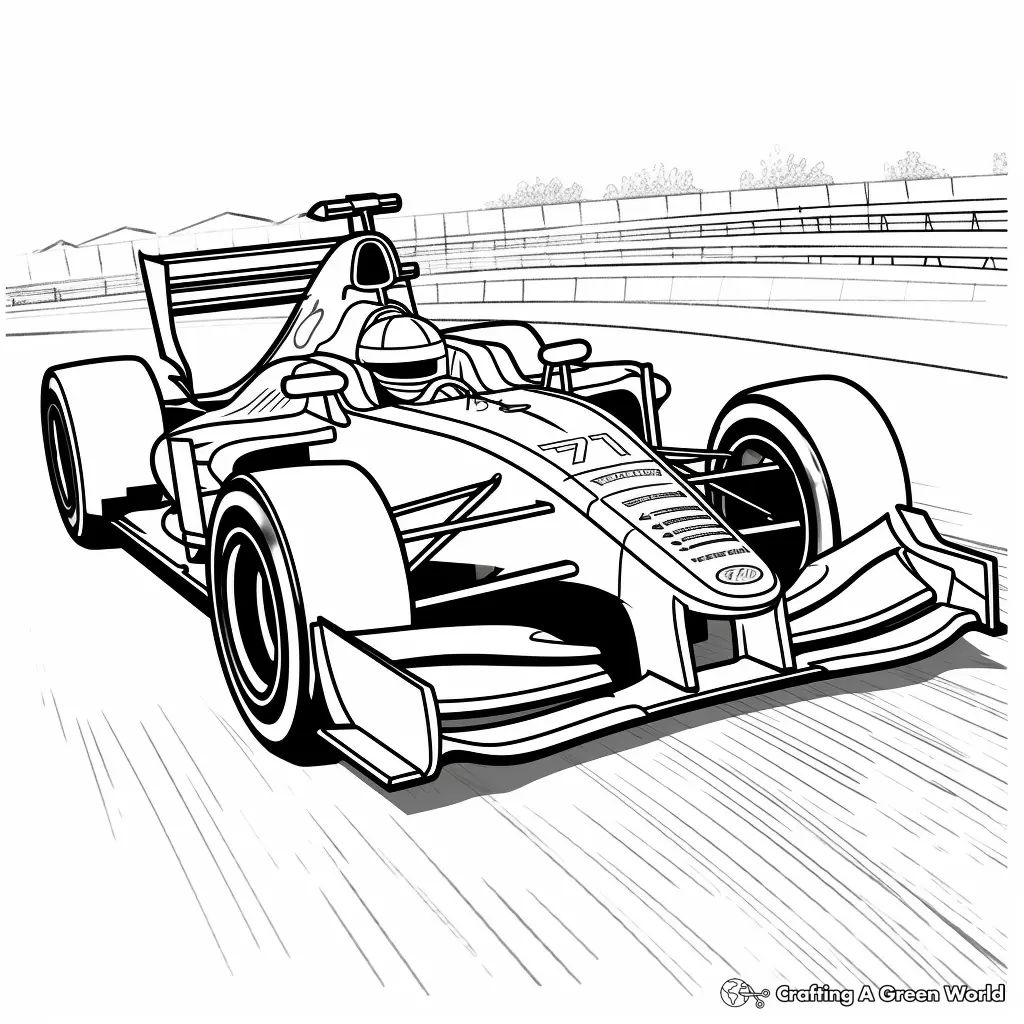 Çocuklar İçin F1 Boyama Sayfaları 