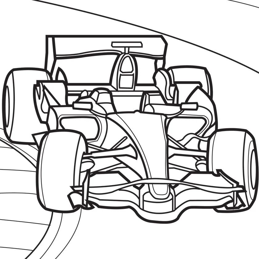 Çocuklar İçin F1 Boyama Sayfaları 