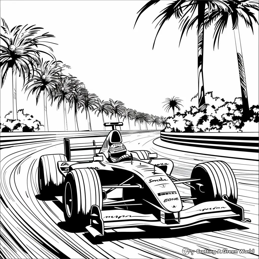 Çocuklar İçin F1 Boyama Sayfaları 