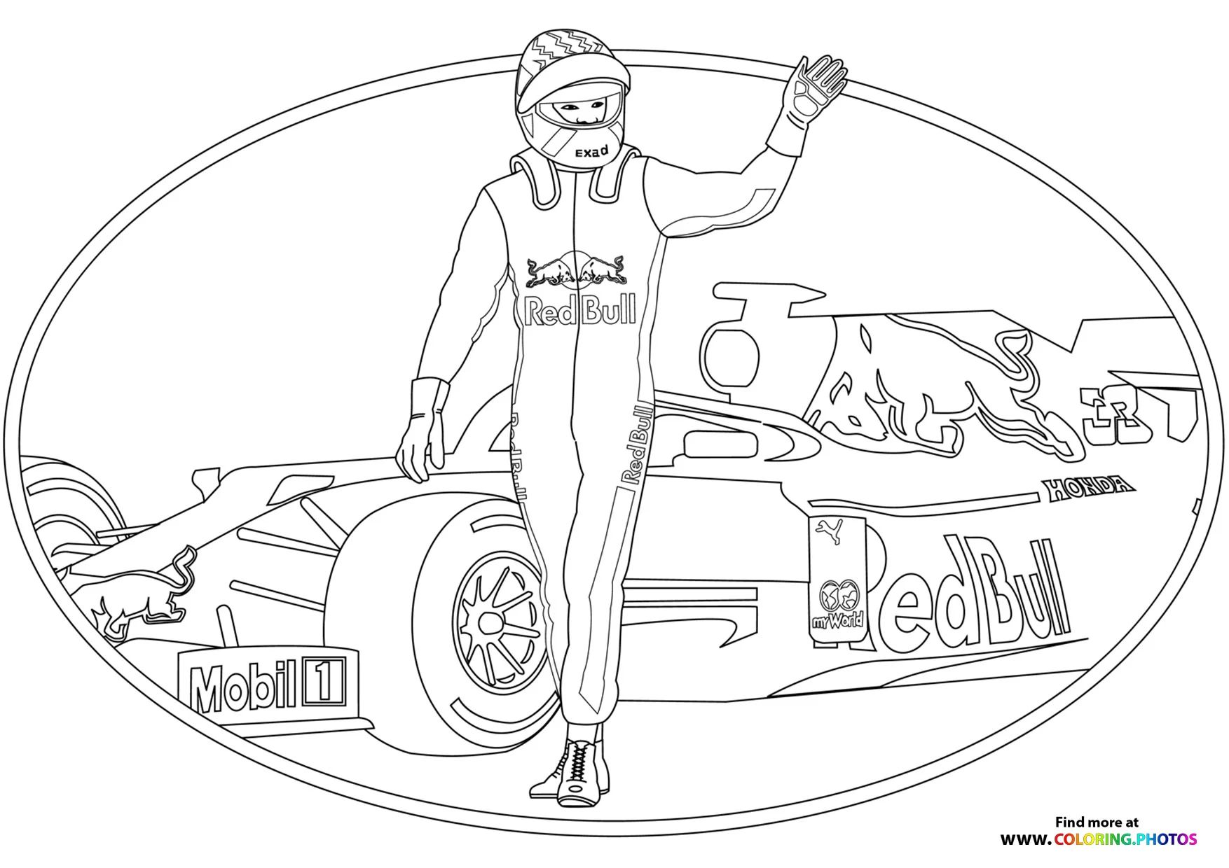 Çocuklar İçin F1 Boyama Sayfaları 