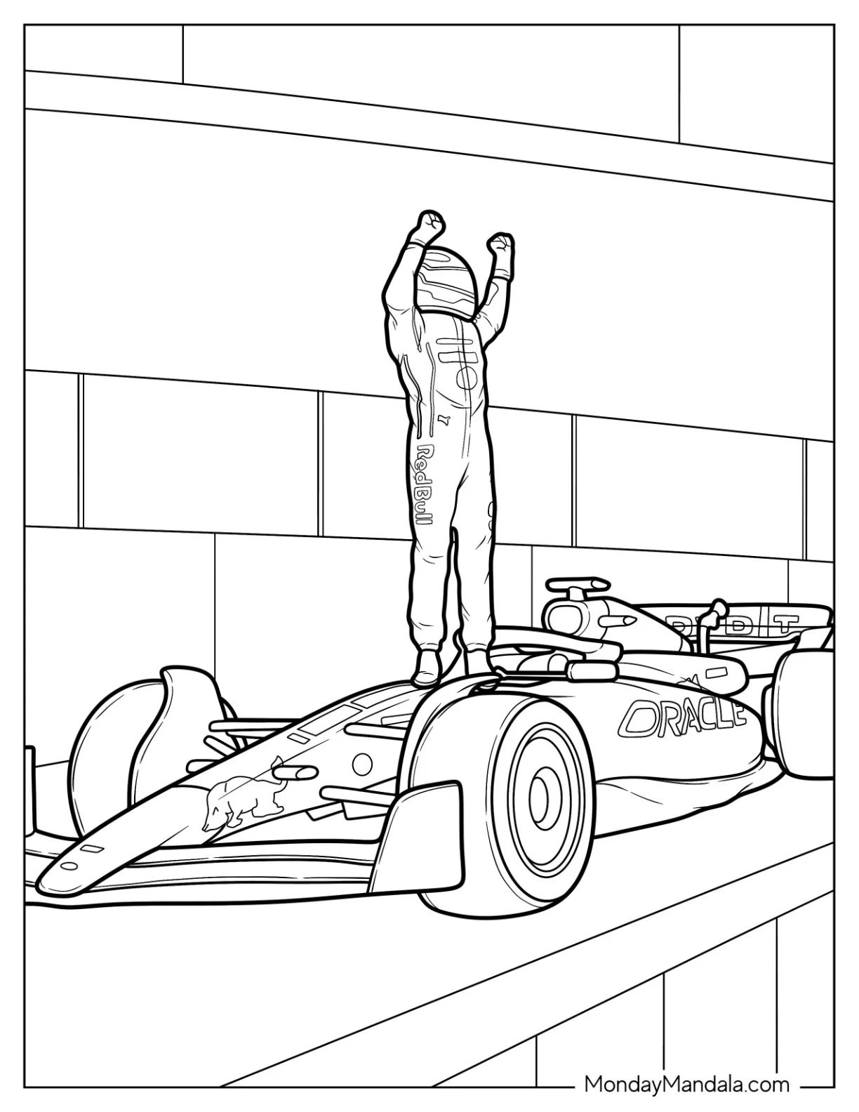 Çocuklar İçin F1 Boyama Sayfaları 