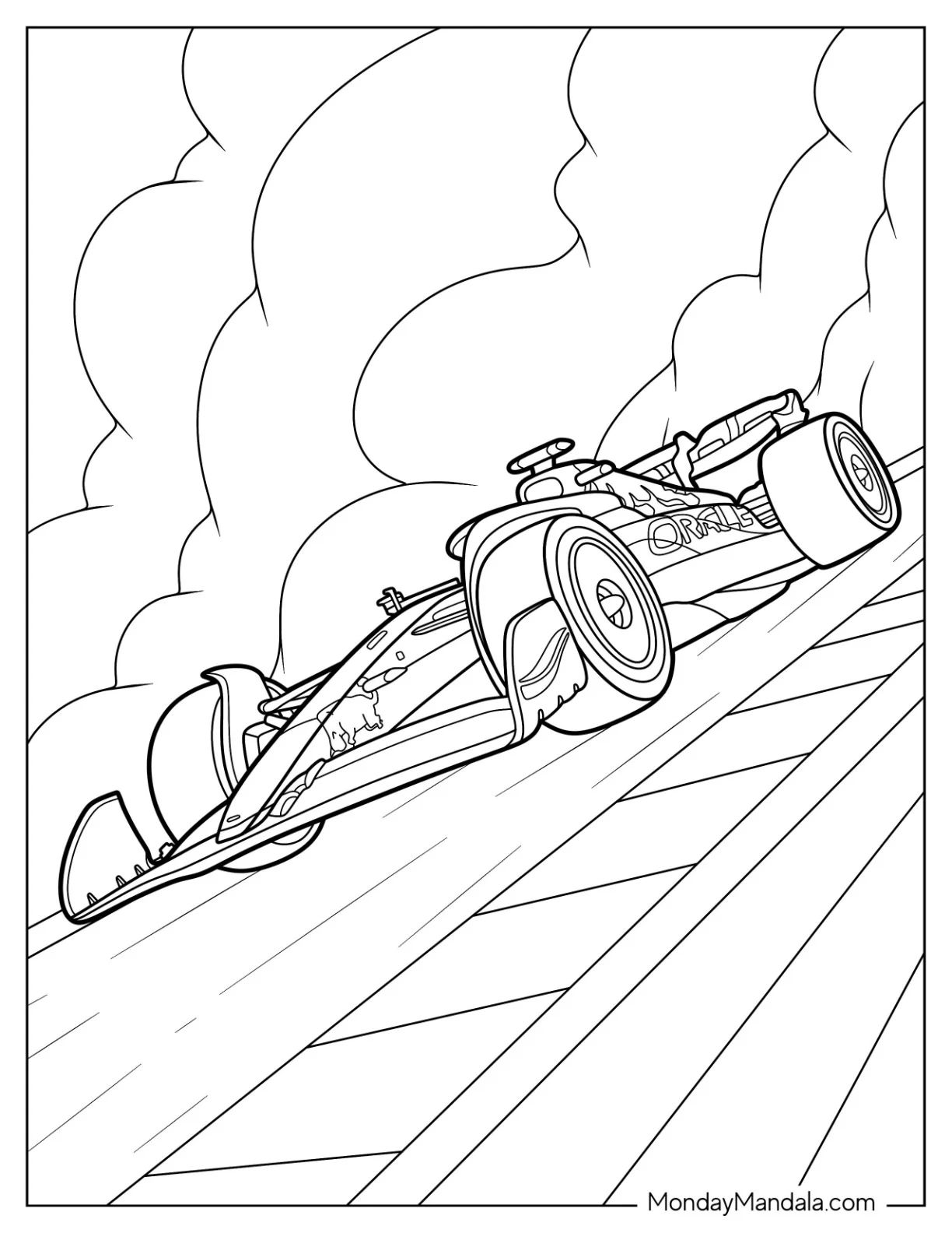 Çocuklar İçin F1 Boyama Sayfaları 