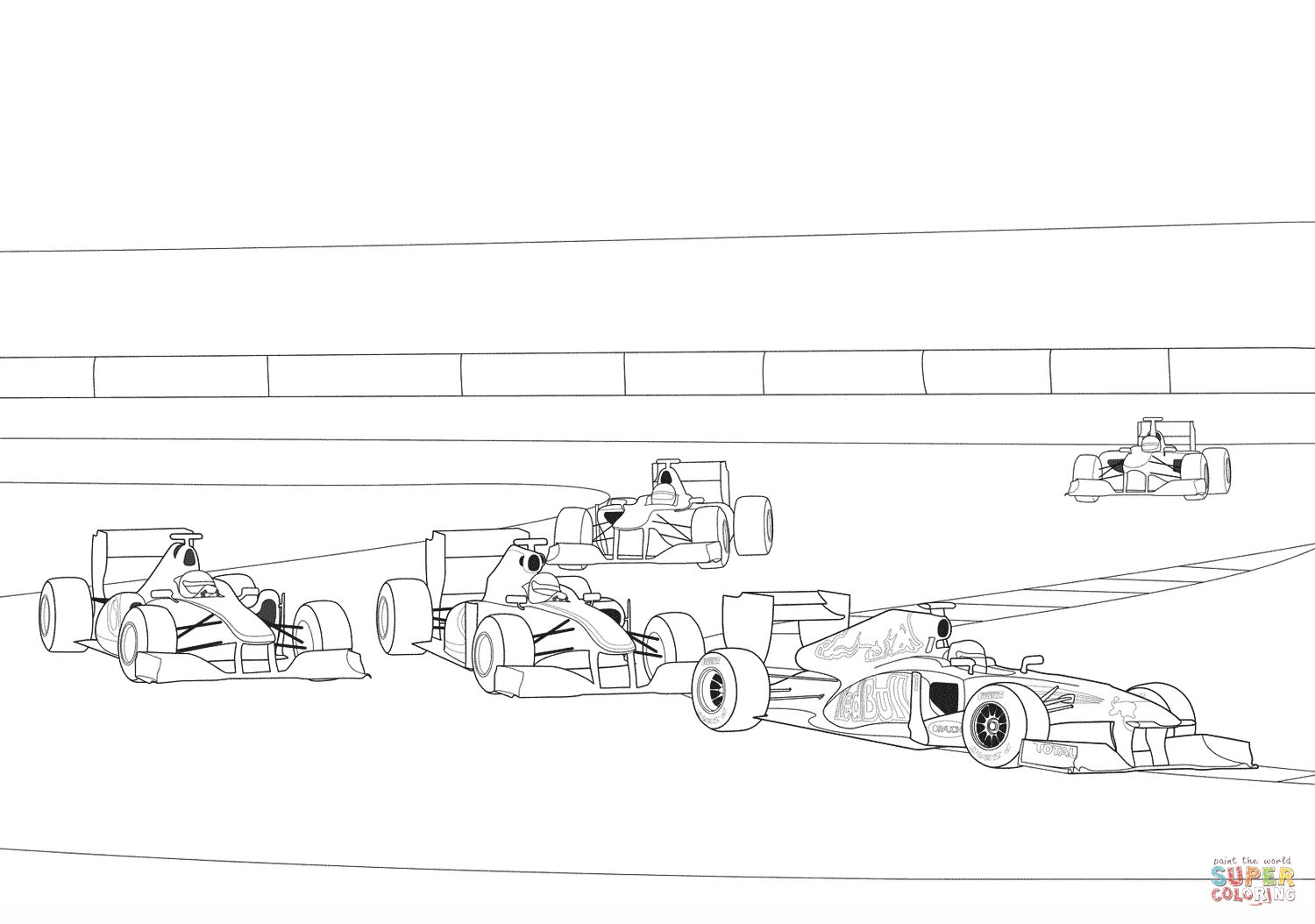 Çocuklar İçin F1 Boyama Sayfaları 