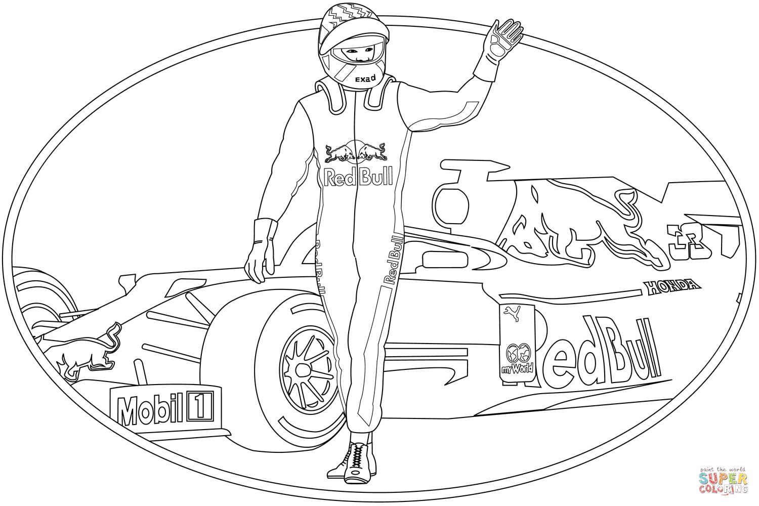 Çocuklar İçin F1 Boyama Sayfaları 