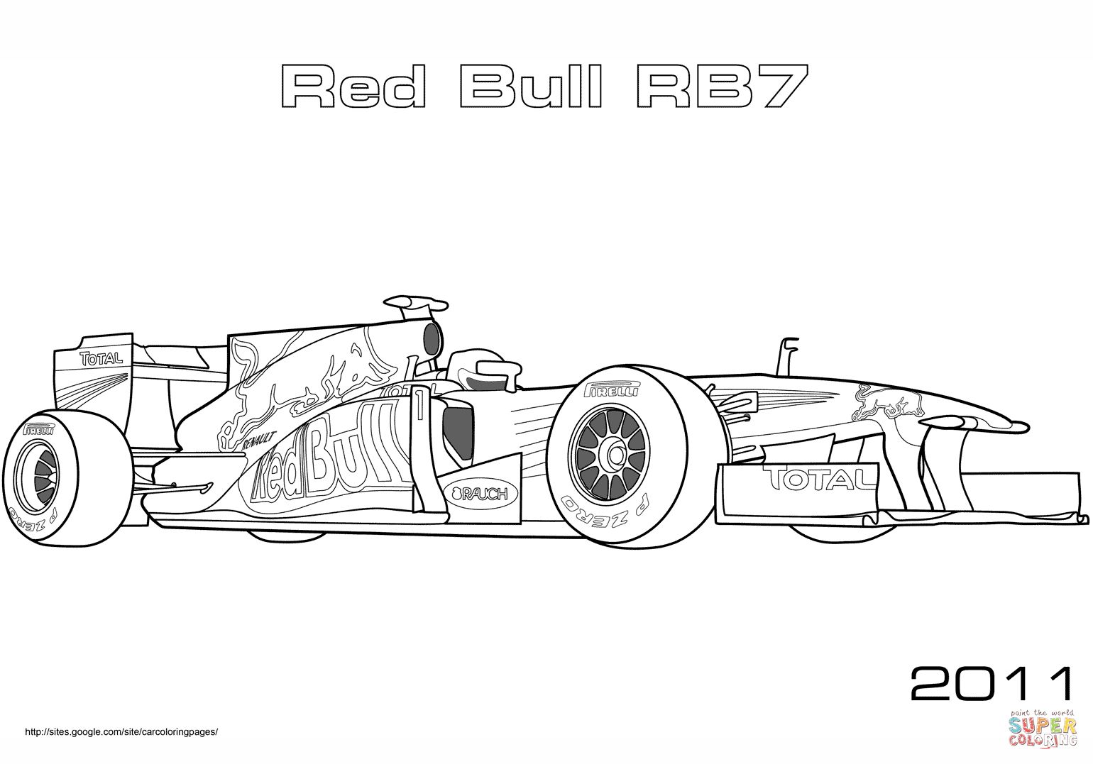 Çocuklar İçin F1 Boyama Sayfaları 