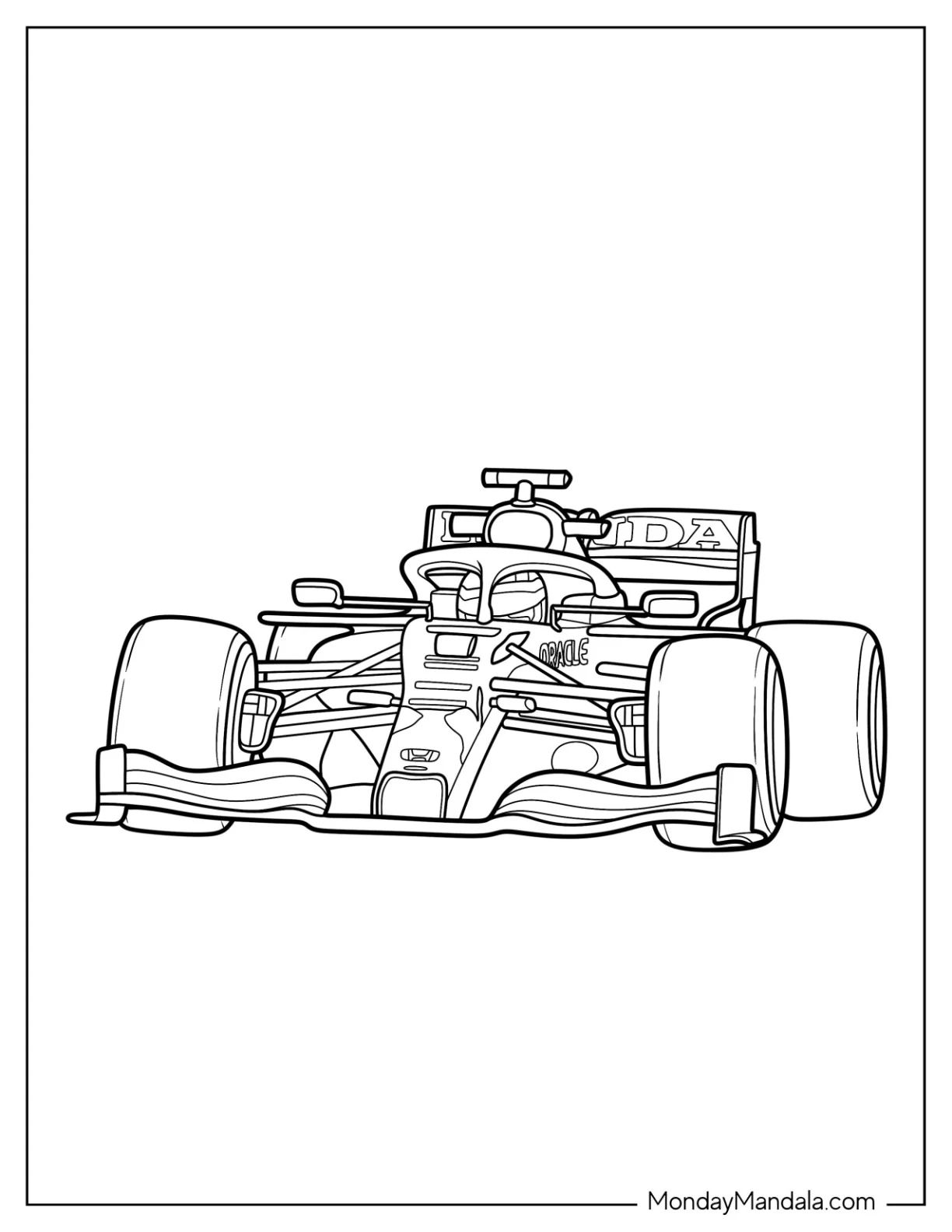 Çocuklar İçin F1 Boyama Sayfaları 