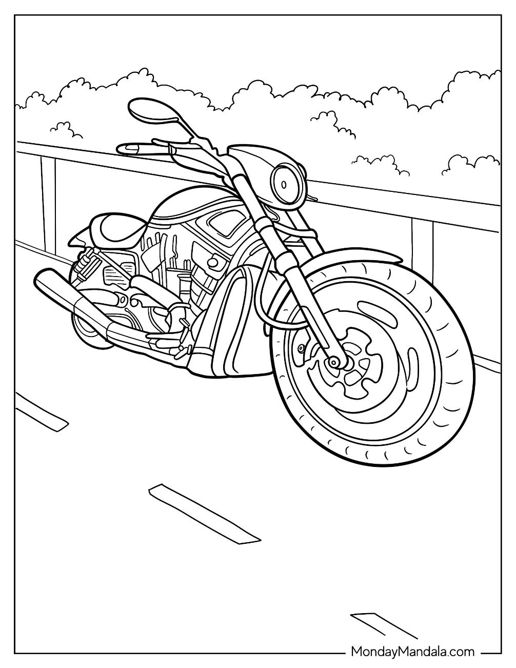 Çocuklar İçin Harley-Davidson Boyama Sayfaları 