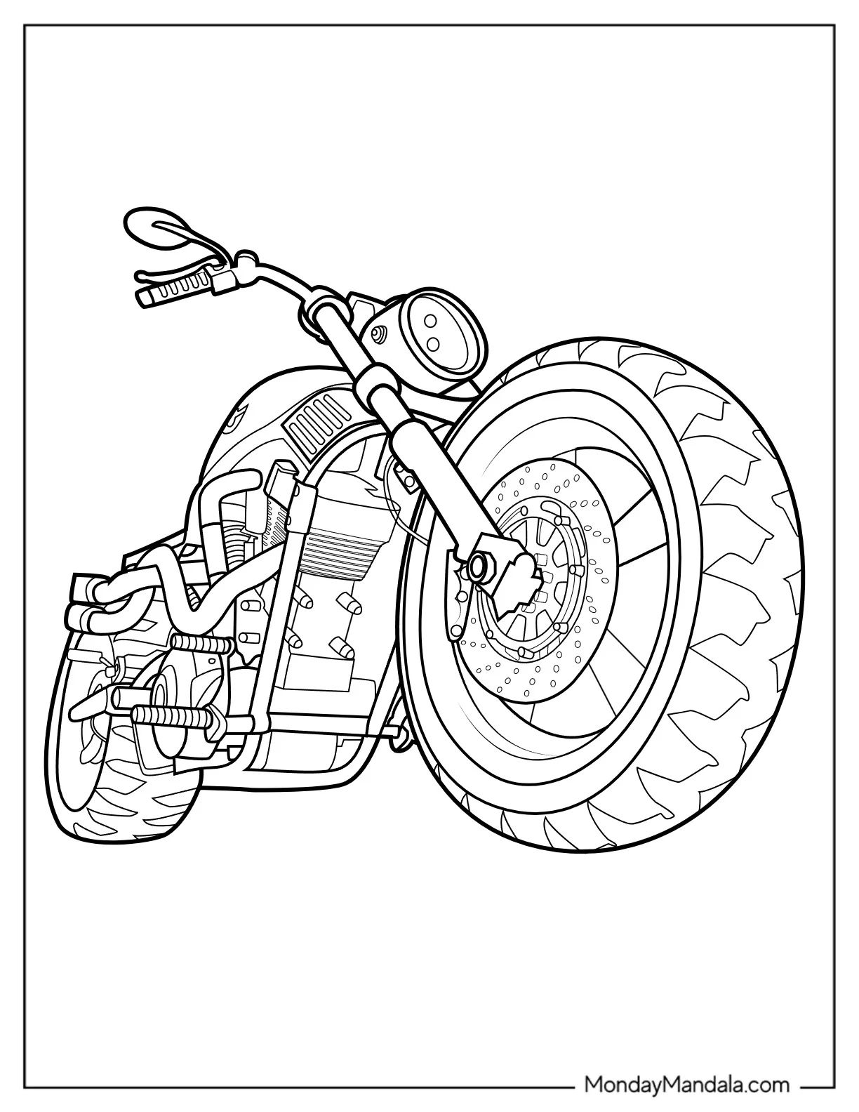 Çocuklar İçin Harley-Davidson Boyama Sayfaları 