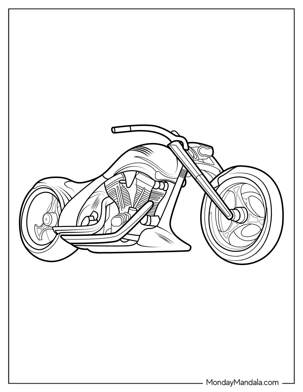 Çocuklar İçin Harley-Davidson Boyama Sayfaları 