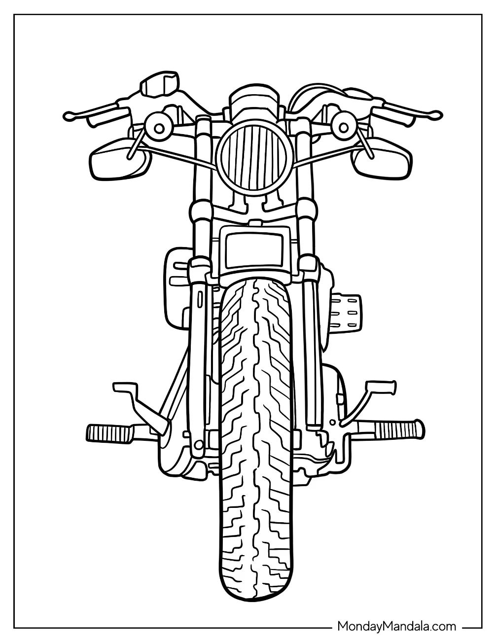 Çocuklar İçin Harley-Davidson Boyama Sayfaları 