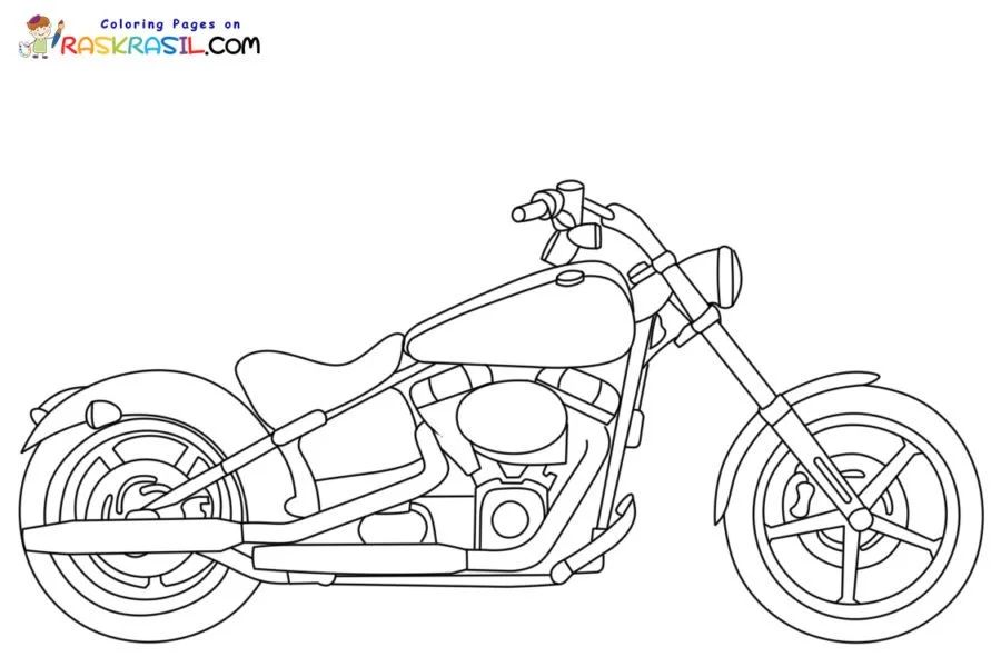 Çocuklar İçin Harley-Davidson Boyama Sayfaları 