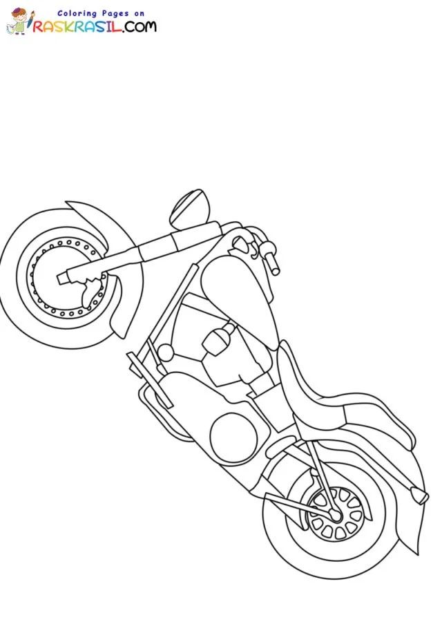 Çocuklar İçin Harley-Davidson Boyama Sayfaları 