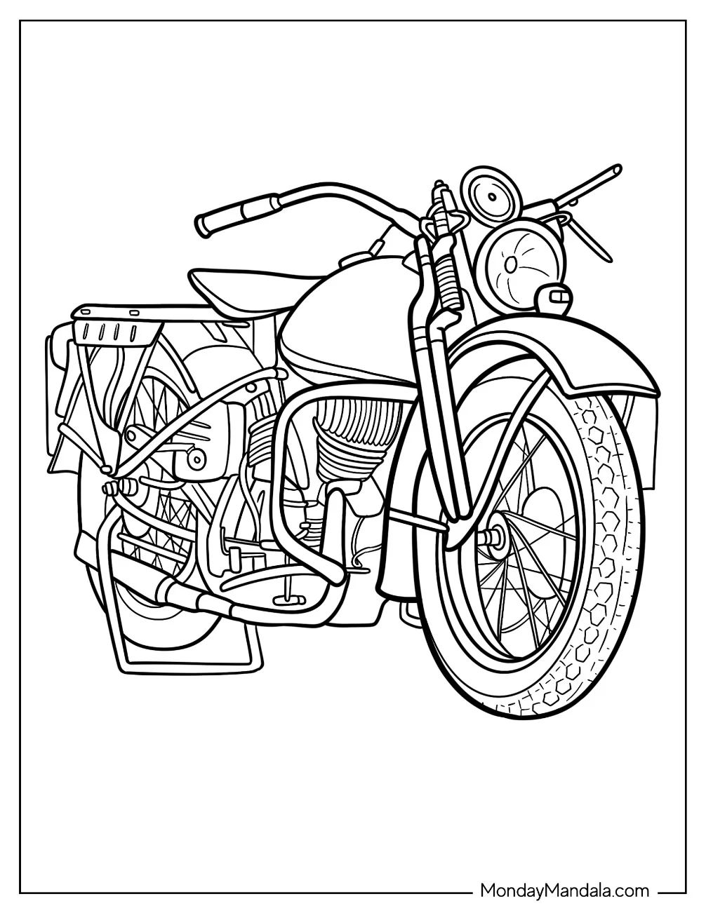 Çocuklar İçin Harley-Davidson Boyama Sayfaları 