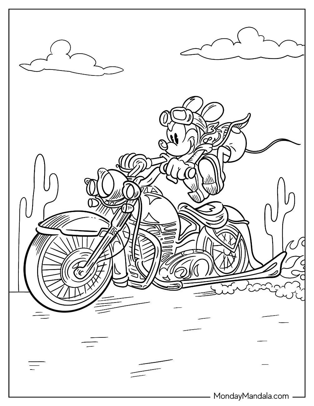 Çocuklar İçin Harley-Davidson Boyama Sayfaları 