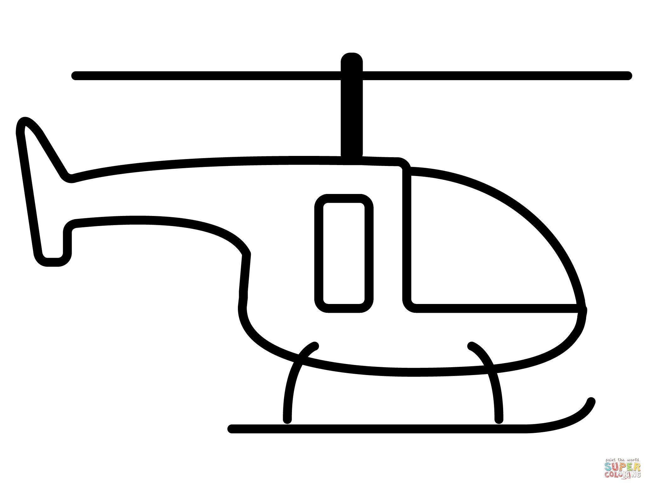 Çocuklar İçin Helikopter Boyama Sayfaları 