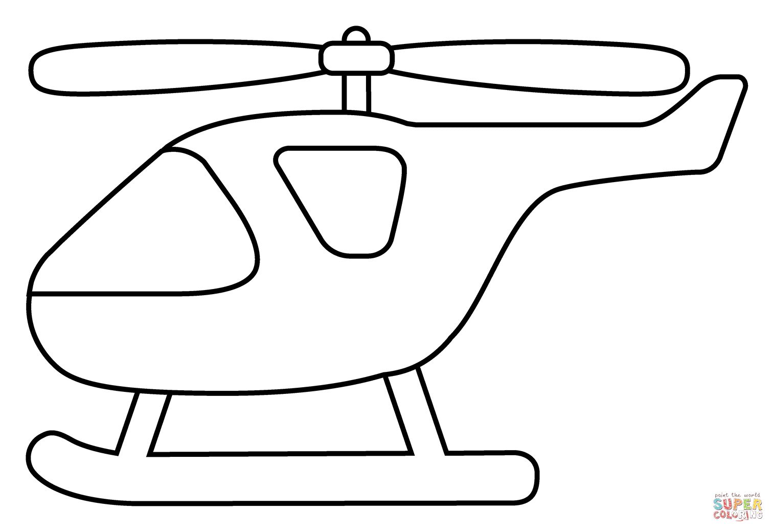 Çocuklar İçin Helikopter Boyama Sayfaları 