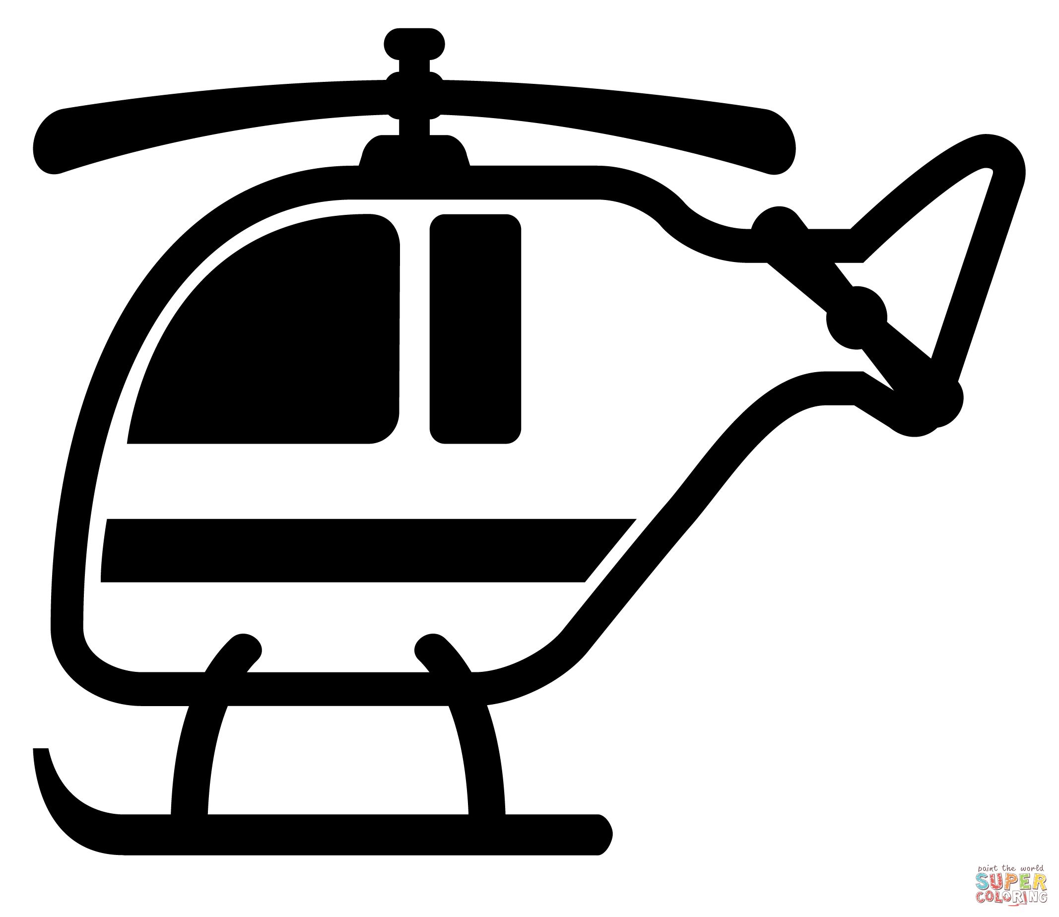 Çocuklar İçin Helikopter Boyama Sayfaları 