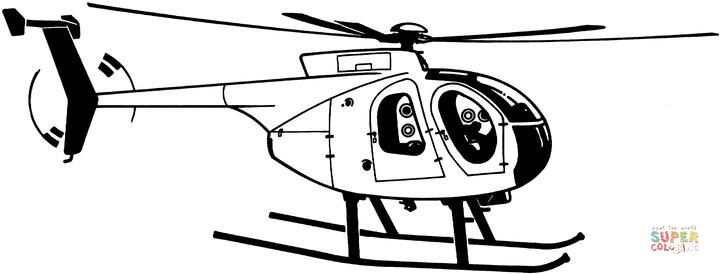 Çocuklar İçin Helikopter Boyama Sayfaları 