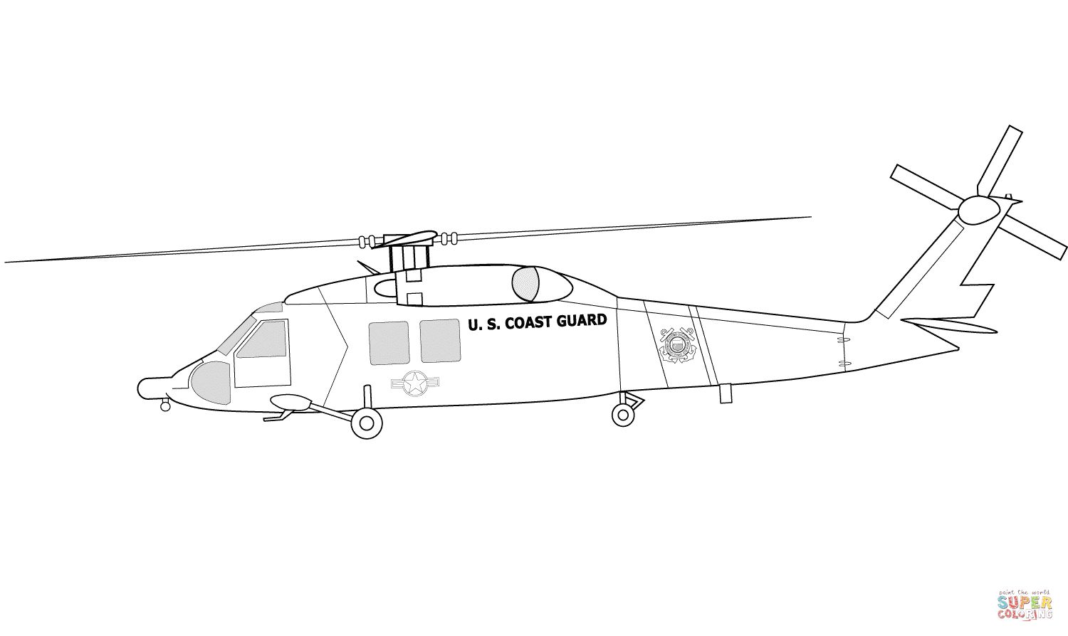 Çocuklar İçin Helikopter Boyama Sayfaları 
