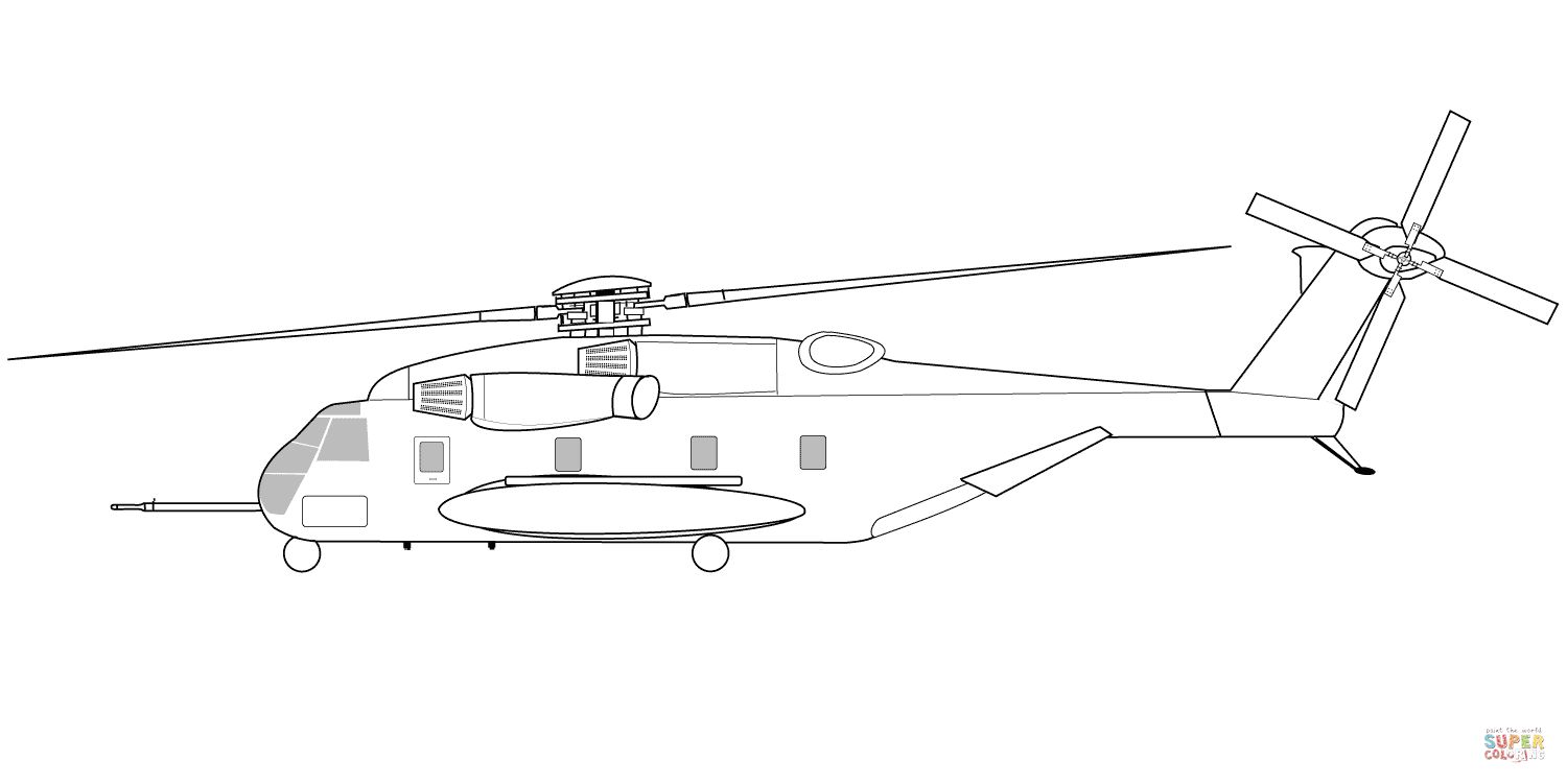 Çocuklar İçin Helikopter Boyama Sayfaları 