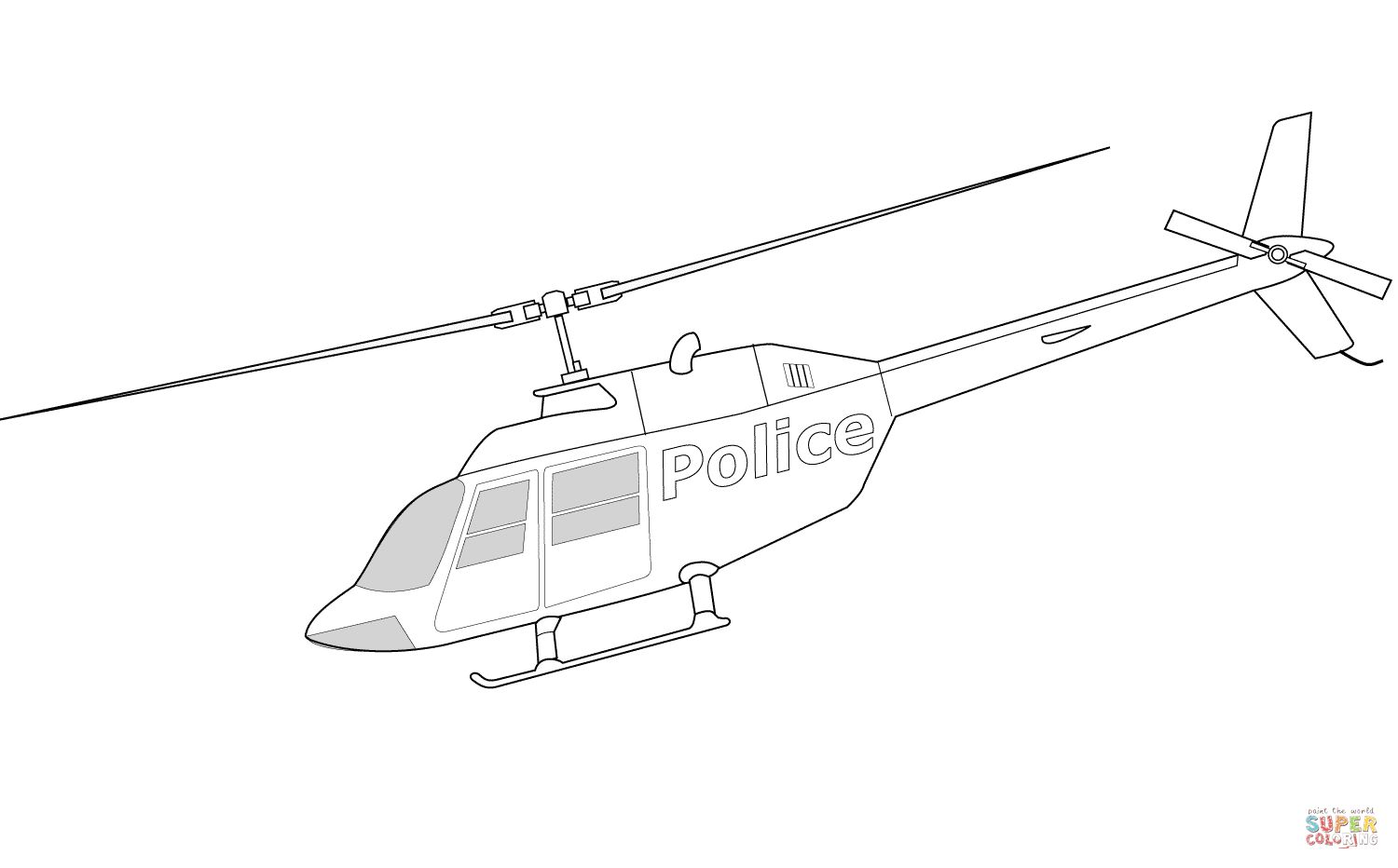 Çocuklar İçin Helikopter Boyama Sayfaları 