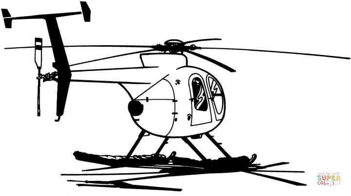 Çocuklar İçin Helikopter Boyama Sayfaları 