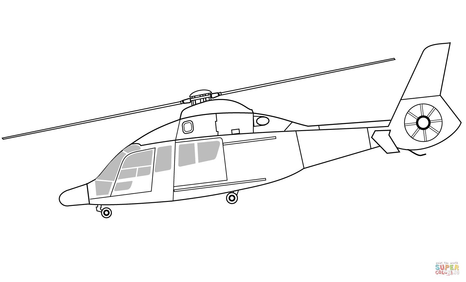 Çocuklar İçin Helikopter Boyama Sayfaları 