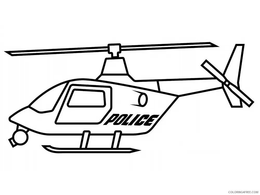 Çocuklar İçin Helikopter Boyama Sayfaları 