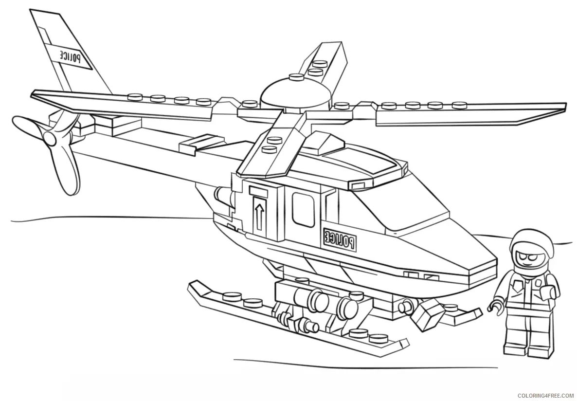 Çocuklar İçin Helikopter Boyama Sayfaları 