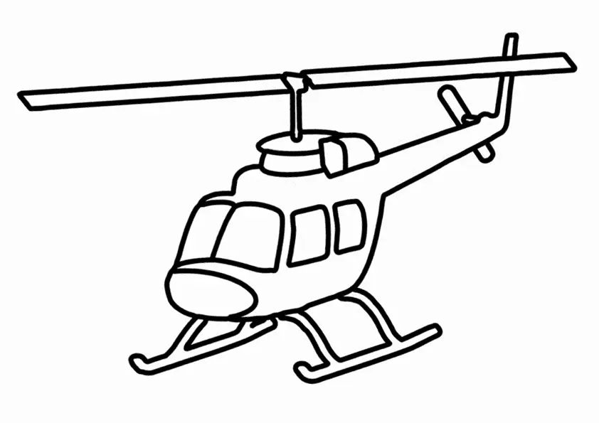 Çocuklar İçin Helikopter Boyama Sayfaları 