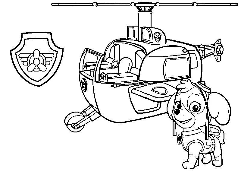 Çocuklar İçin Helikopter Boyama Sayfaları 