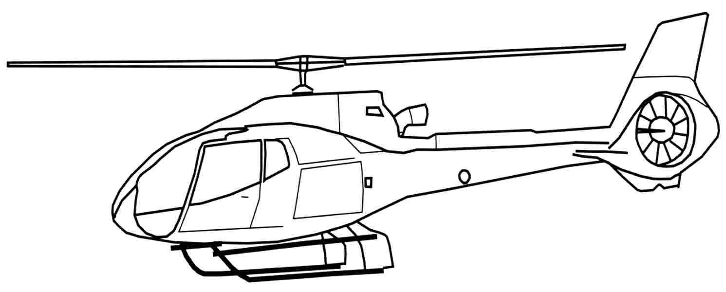 Çocuklar İçin Helikopter Boyama Sayfaları 