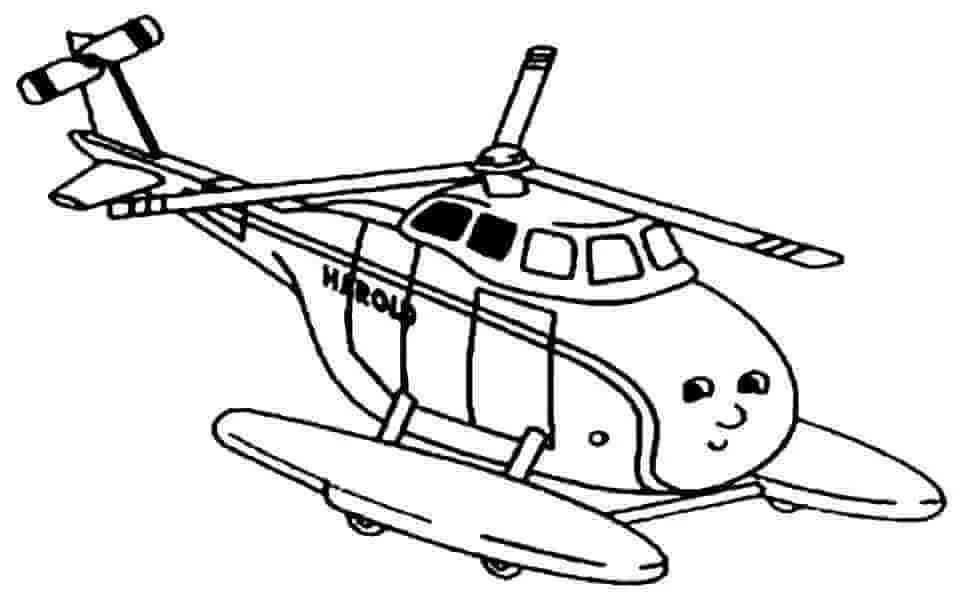 Çocuklar İçin Helikopter Boyama Sayfaları 