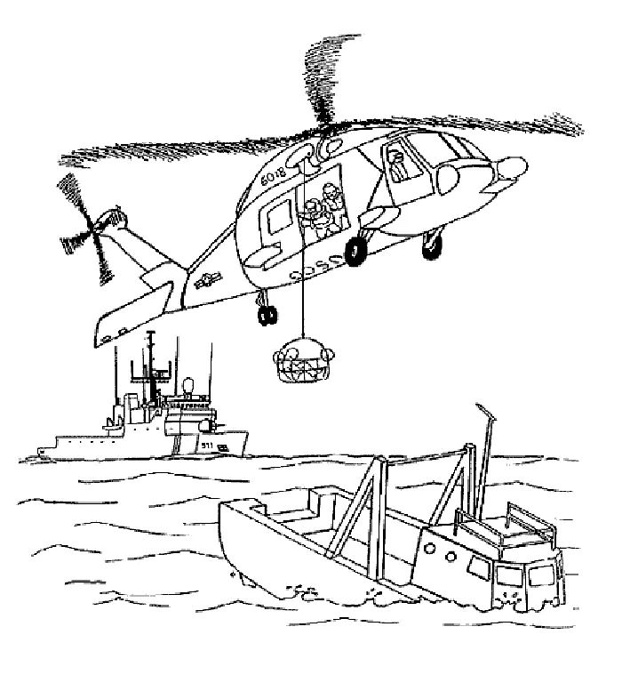 Çocuklar İçin Helikopter Boyama Sayfaları 