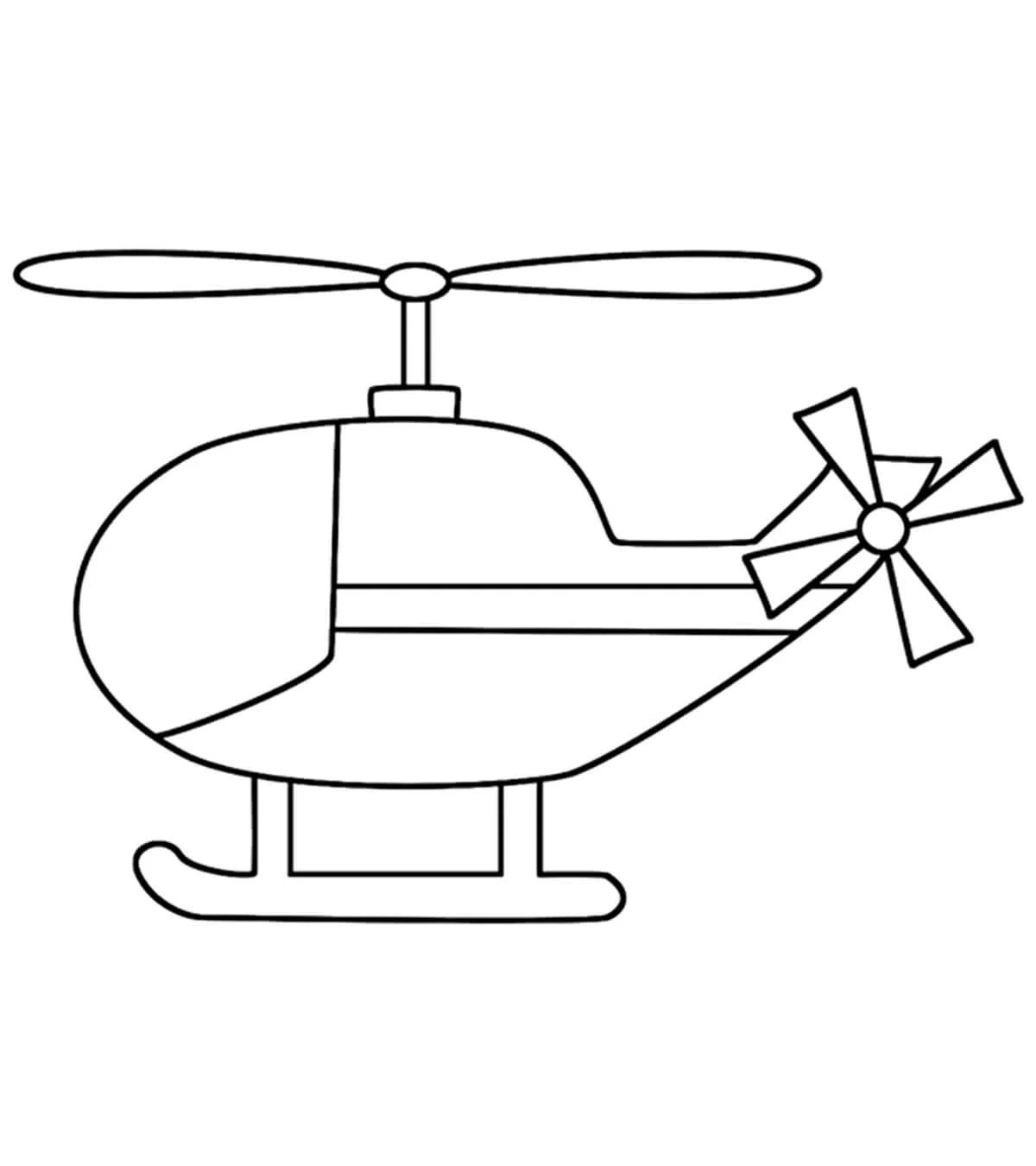 Çocuklar İçin Helikopter Boyama Sayfaları 