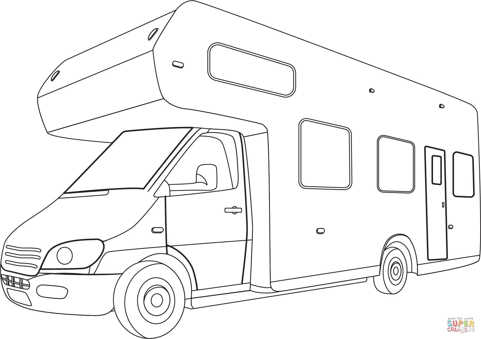 Çocuklar İçin Karavan Boyama Sayfaları 
