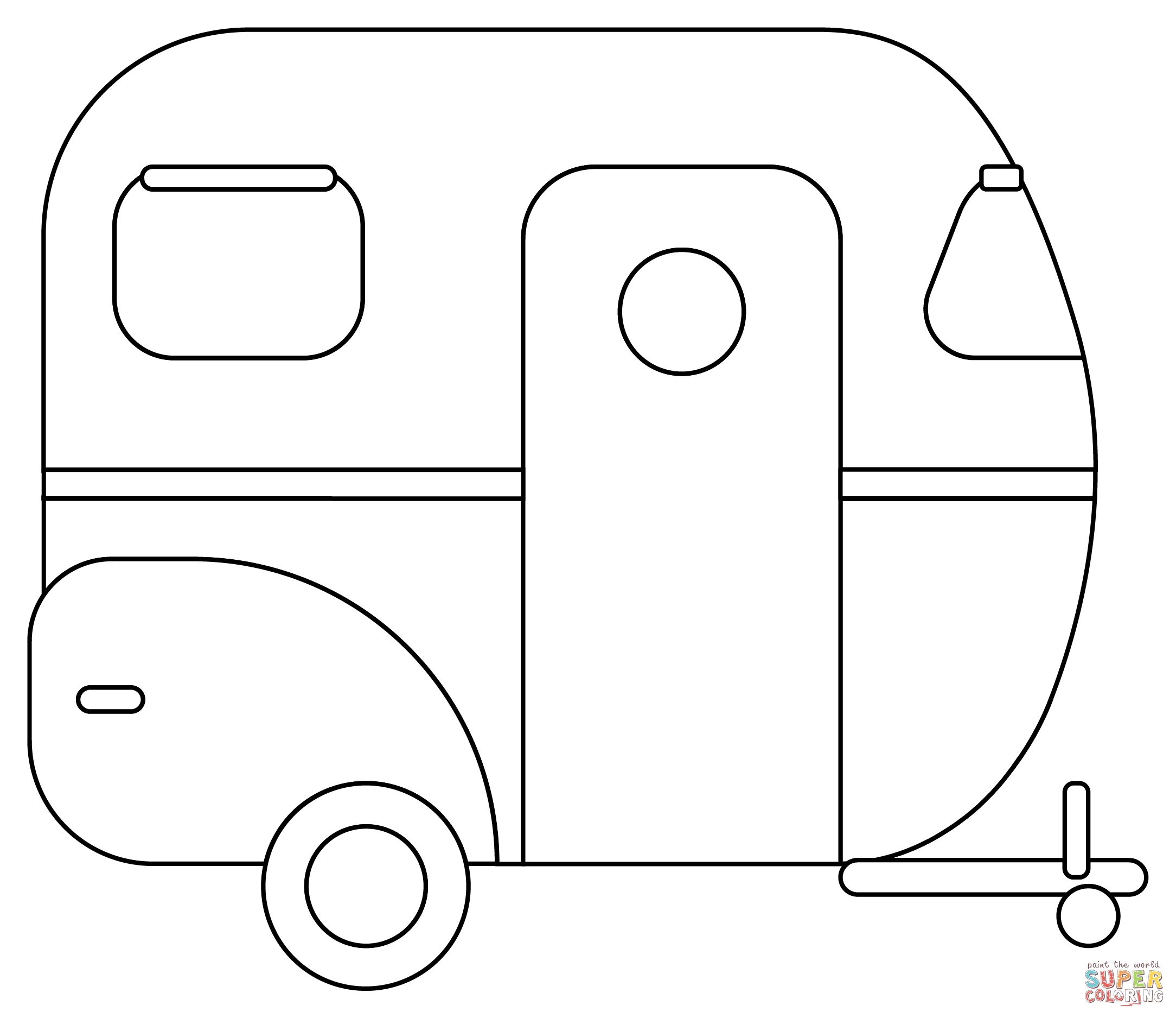 Çocuklar İçin Karavan Boyama Sayfaları 