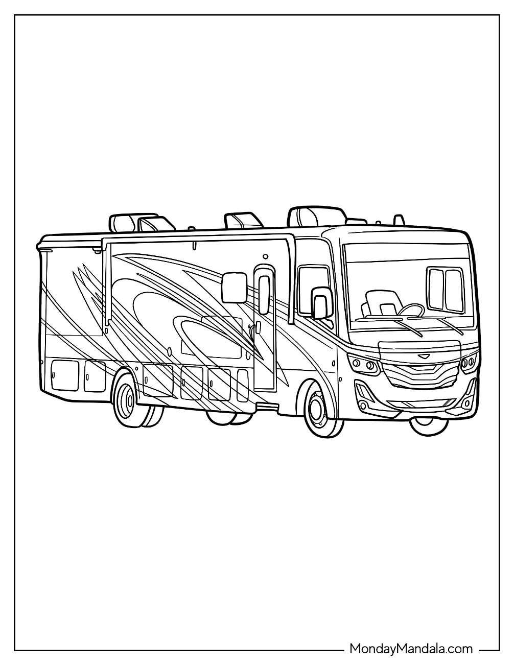 Çocuklar İçin Karavan Boyama Sayfaları 