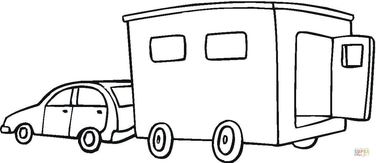 Çocuklar İçin Karavan Boyama Sayfaları 