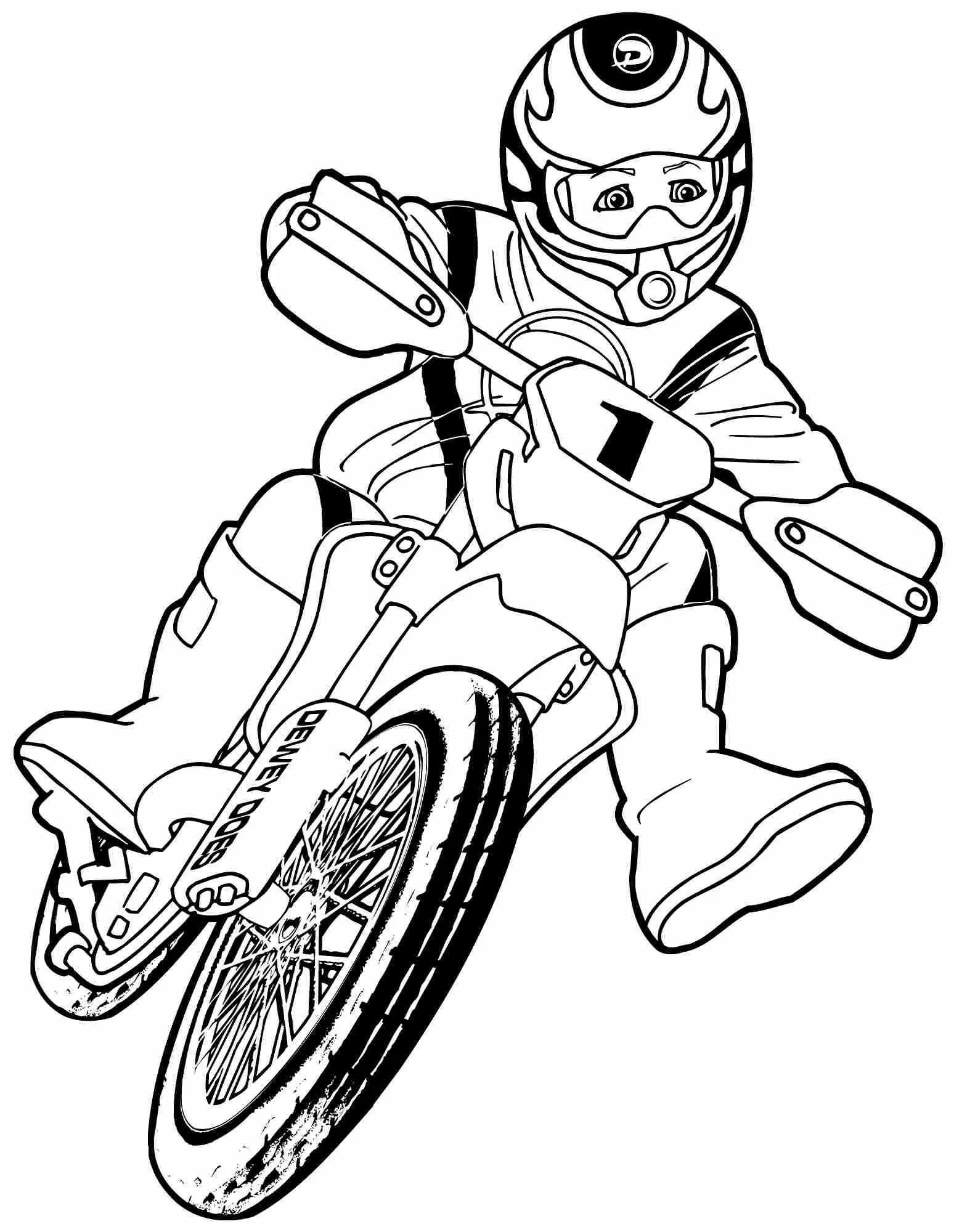 Çocuklar İçin Motor Boyama Sayfaları 