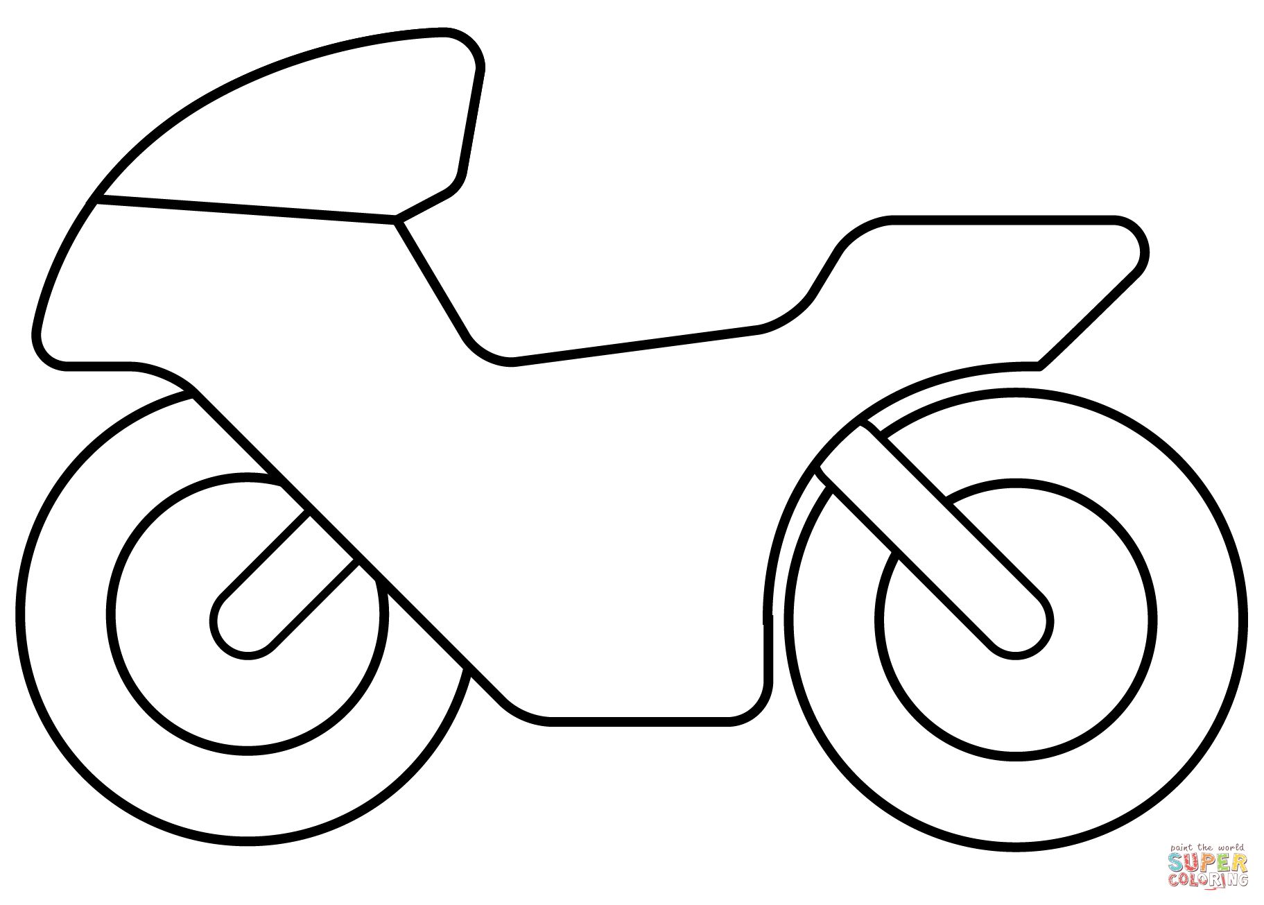 Çocuklar İçin Motosiklet Boyama Sayfaları 