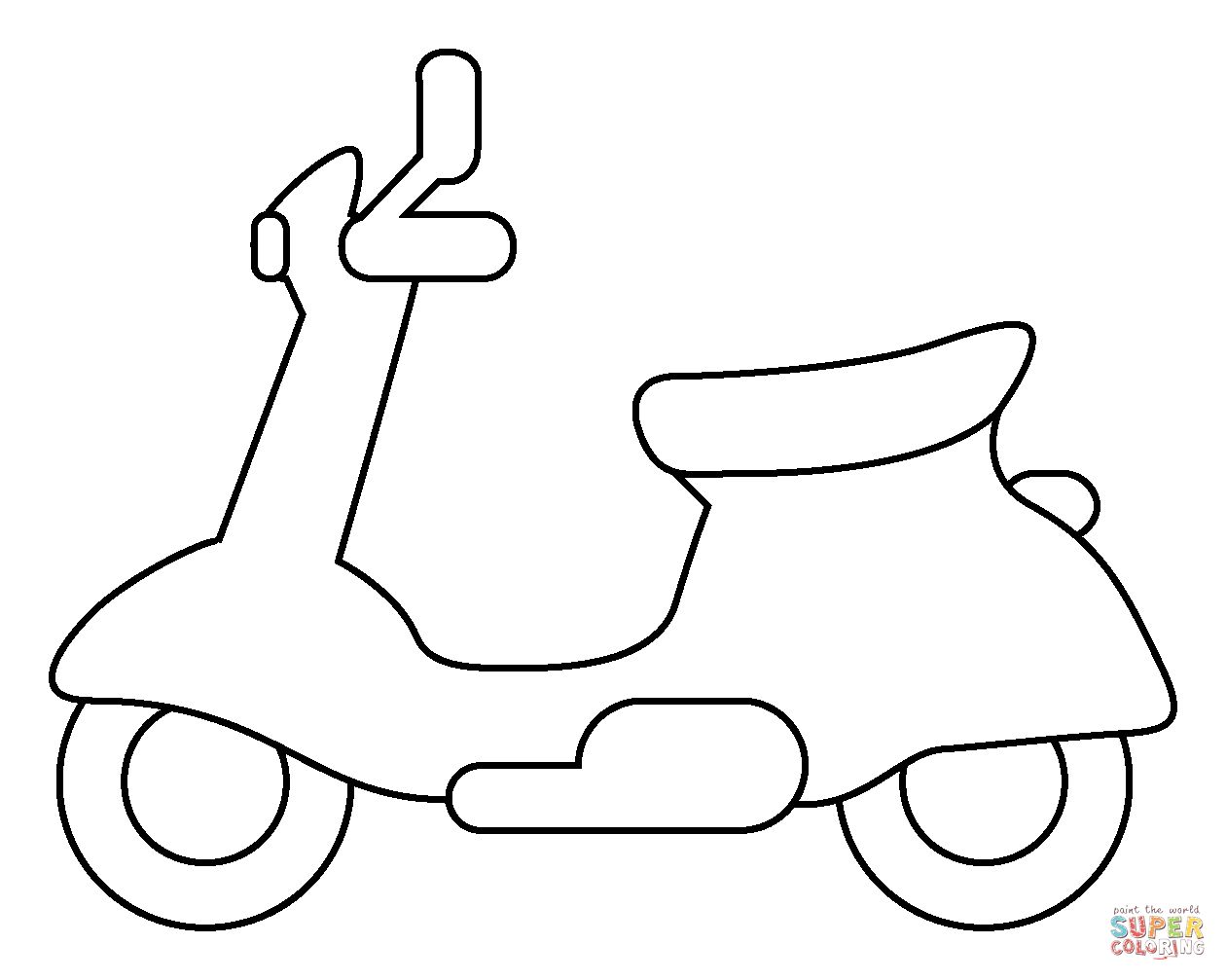Çocuklar İçin Motosiklet Boyama Sayfaları 