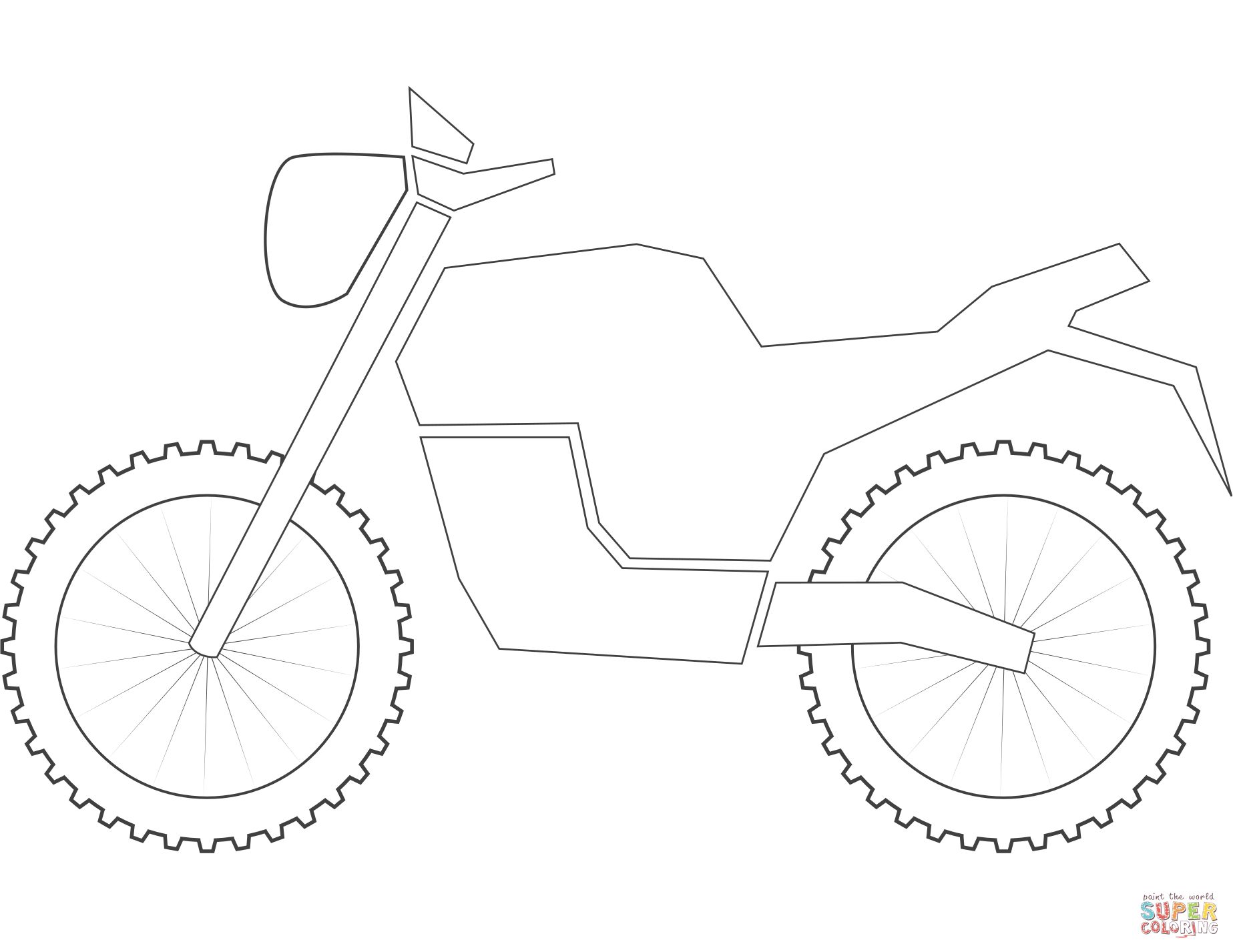 Çocuklar İçin Motosiklet Boyama Sayfaları 
