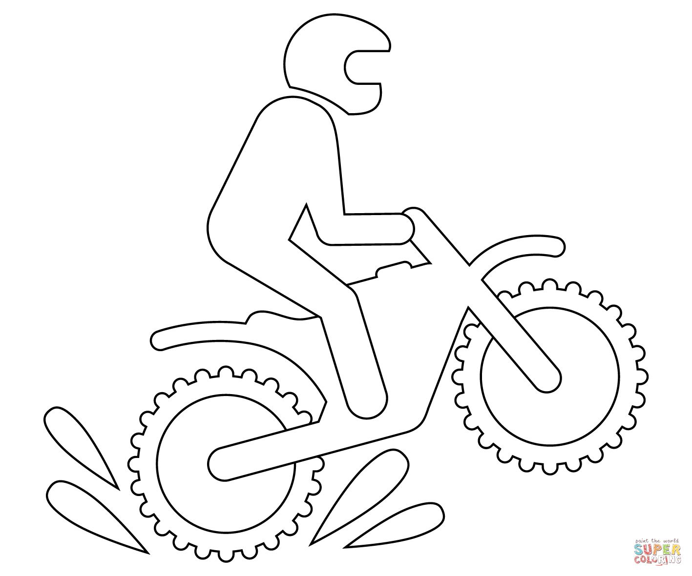 Çocuklar İçin Motosiklet Boyama Sayfaları 