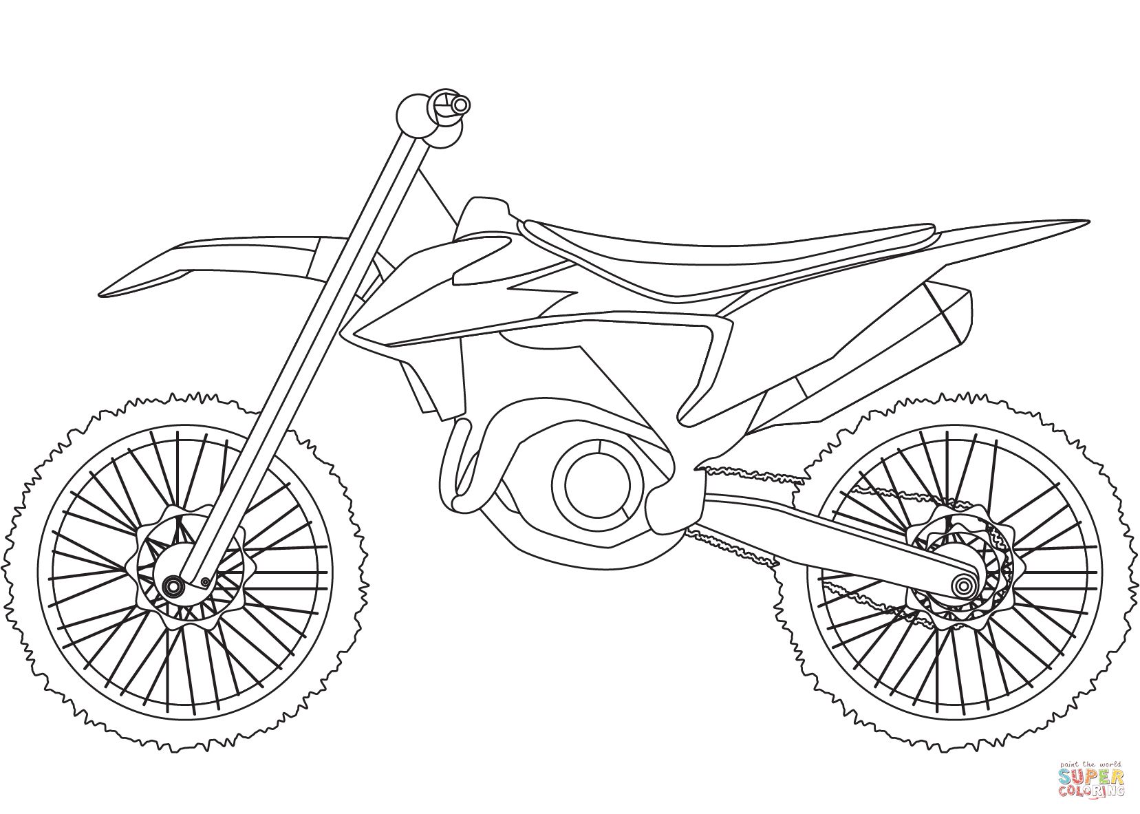 Çocuklar İçin Motosiklet Boyama Sayfaları 
