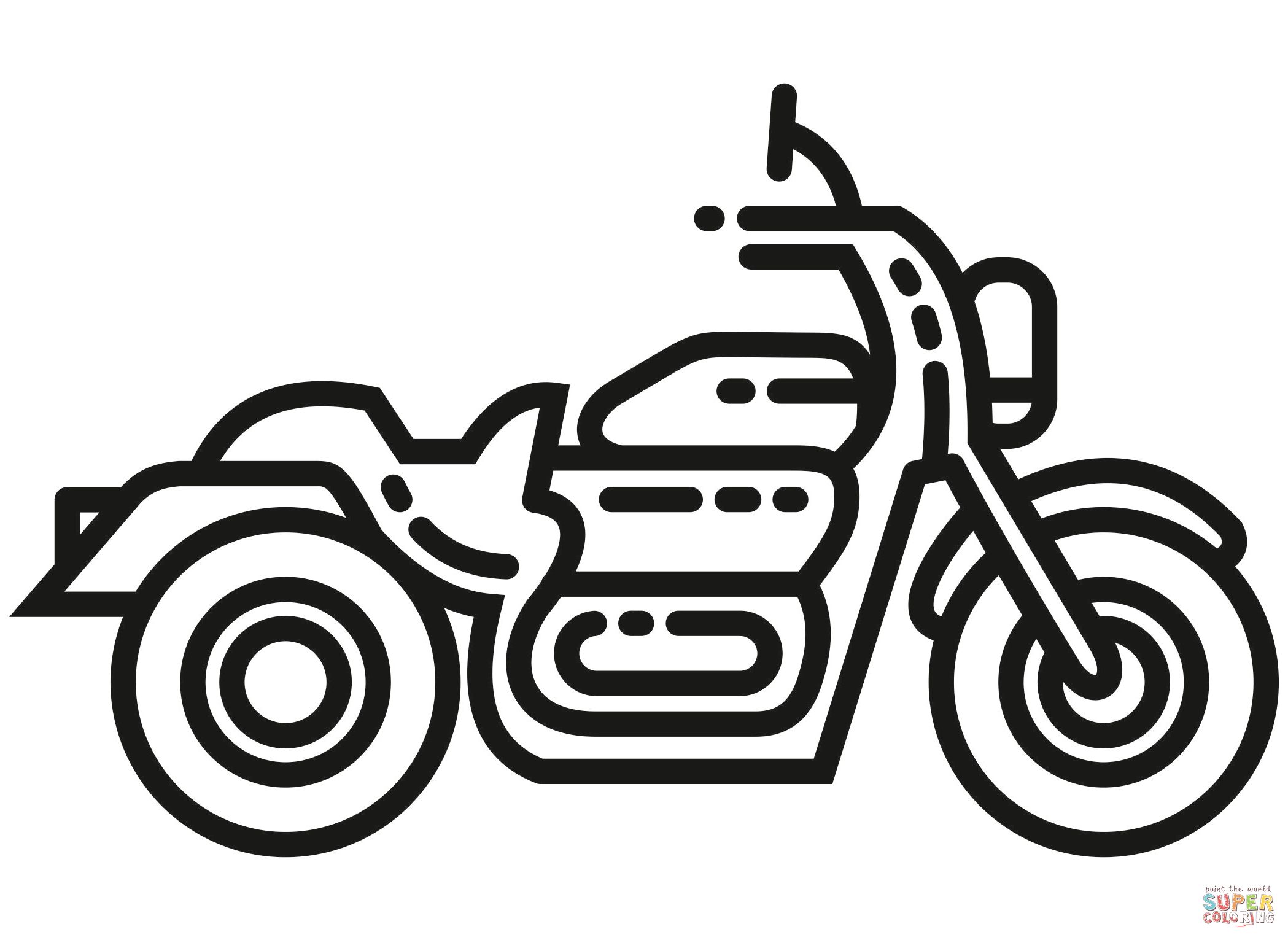 Çocuklar İçin Motosiklet Boyama Sayfaları 